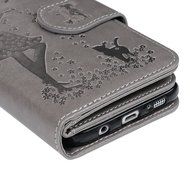Badalink Galaxy S7 Edge Wallet Case 9 Card Slots Plastic Mirror Hand Strap Stand Feature Embossed PU Leather Flip... N66