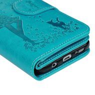 Badalink Galaxy S7 Edge Wallet Case 9 Card Slots Plastic Mirror Hand Strap Stand Feature Embossed PU Leather Flip... N70