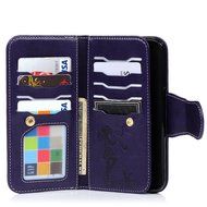 Badalink Galaxy S7 Edge Wallet Case 9 Card Slots Plastic Mirror Hand Strap Stand Feature Embossed PU Leather Flip... N72