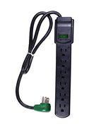 GoGreen Power GG-16103MSBK 6 Outlet Surge Protector w/ 2.5&#039; Cord N2