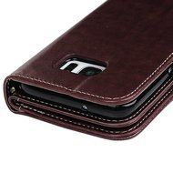 Badalink Galaxy S7 Edge Wallet Case 9 Card Slots Plastic Mirror Hand Strap Stand Feature Embossed PU Leather Flip... N79