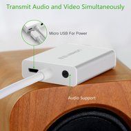 Ugreen Active HDMI to VGA Adapter Converter with Audio and Mirco USB Converter Premium Aluminum Case for Apple... N9
