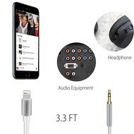 Lightning to 3.5 Male AUX Stereo Adapter Cable CONMDEX iPhone 7/7 Plus Car Male to Male Auxiliary Audio Adapter... N10