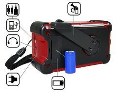 Ambient Weather WR-111B Emergency Solar Hand Crank AM/FM/NOAA Digital Radio, Flashlight, Cell Phone Charger with... N2