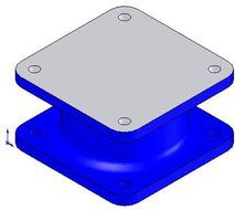 SKF USA Inc SKF-81 Cast Iron Linear Motion Turntable 3.5 Sq. x 1.92 Tall, Non-Locking N2