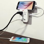 UL LISTED Surge Protector - EZOPower Desktop Charging Station with 3 AC Outlets, 3 USB Charger Ports and Built-in... N11