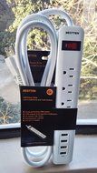 Bestten Multi-Functional Charging Station Tower: 6-Outlet Surge Protector with 4 USB Charging Ports (4.2A Total... N23