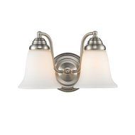Golden Lighting 5222-2 PW-OP Bath Vanity with Opal Glass Shades, Pewter Finish by Golden Lighting