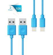 Nikolable iPhone cable 2pcs Lightning to USB Cable, 10ft Charging and Syncing Cable for iPhone, iPhone 7 7Plus... N7