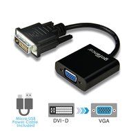 gofanco Pro-series DVI-D to VGA Active Converter - with 3 Feet Micro USB Power Cable for BETTER compatibility... N7