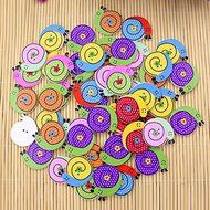 MuLuo 50pcs/Pack Beautiful Decorative Wooden Buttons Elephant Children Handmade Buttons Holes Elephant N6