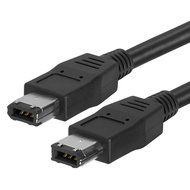 Cmple - IEEE-1394 FireWire iLink DV Cable 6P-6P M/M -15ft (BLACK) N5