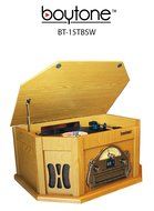 7-in-1 Boytone BT-15TBSW Classic Turntable Stereo System, Vinyl Record Player, AM/FM, CD, Cassette, USB, SD slot... N2