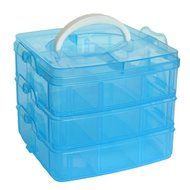 Storage Organizer, Creazy Clear Plastic Craft Beads Jewellery Storage Organizer Tool Box Case (White) N2