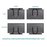 Fitueyes Universal Sound Bar Bracket Mount Above or Below TV , Black ,FSB47701MB N6