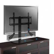 Fitueyes Universal Sound Bar Bracket Mount Above or Below TV , Black ,FSB47701MB N7