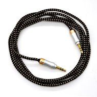 eBerry [A04 3.5mm Male to Male Audio Cable] Special Color Contrast Nylon Fiber Cloth Foil Shielded Slim Waist... N11