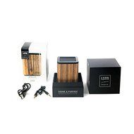 LSTN Satellite Walnut Wood Portable Bluetooth Speaker with Built-in Microphone N5