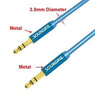 SoundPie 3.5mm Nylon Braid Contrast Color ShoeLace Auxiliary Audio Cable (5ft / 1.5m) AUX Cable for Headphones... N38