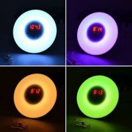 Wake-Up Light, Sunrise Simulation Alarm Clock, Nature Night Light, 5 Colors Atmosphere Lamp, 3 Brightness Bedside... N2