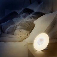 Wake-Up Light, Sunrise Simulation Alarm Clock, Nature Night Light, 5 Colors Atmosphere Lamp, 3 Brightness Bedside... N3