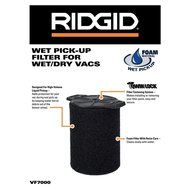 Ridgid VF7000 Wet Application Filter for Wet/Dry Vac N6