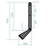 Fitueyes Universal Sound Bar Bracket Mount Above or Below TV , Black ,FSB47701MB N8