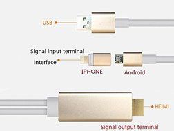 HDMI TV CABLE YSF&reg;6.6 Feet 2 in 1 HDTV TV Cable Adapter 8 Pin + Micro mhl USB to HDMI USB Cable for Samsung Galaxy... N5