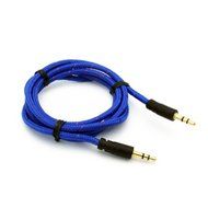 SELNA Blue Tangle Free Braided Wire Car Audio Stereo Aux Cable Auxiliary Adapter for iPad, Air, Pro, Mini - iPhone... N2