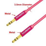 SoundPie 3.5mm Nylon Braid Contrast Color ShoeLace Auxiliary Audio Cable (5ft / 1.5m) AUX Cable for Headphones... N43