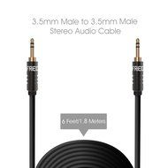 FRiEQ 3.5mm Male To Male Car and Home Stereo TPE Cable Audio Cable (6 Feet/1.8M) Fits Over Tablet &amp; Smart Phone... N3