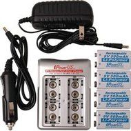 iPower 4 Bay 9V Battery Charger With 4 - 9v Lithium Polymer Batteries-by-Tecnec