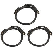 Your Cable Store 1.5 Foot (18 inch) HDMI 1.4 HDTV Cable Gold Plated 28 AWG 3 Pack