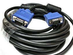 Importer520 HD15 Male to Male VGA Video Cable for TV Computer Monitor (25Ft, Blue Connector) N3