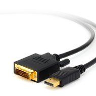 Bestview Dp Displayport to DVI cable 6ft 1.8M Nickel-plated DP male to DVI-D 24+1 male N3