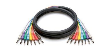 Hosa Cable CPP803 1/4 Inch To 1/4 Inch 8 Channel Snake - 9.75 Foot