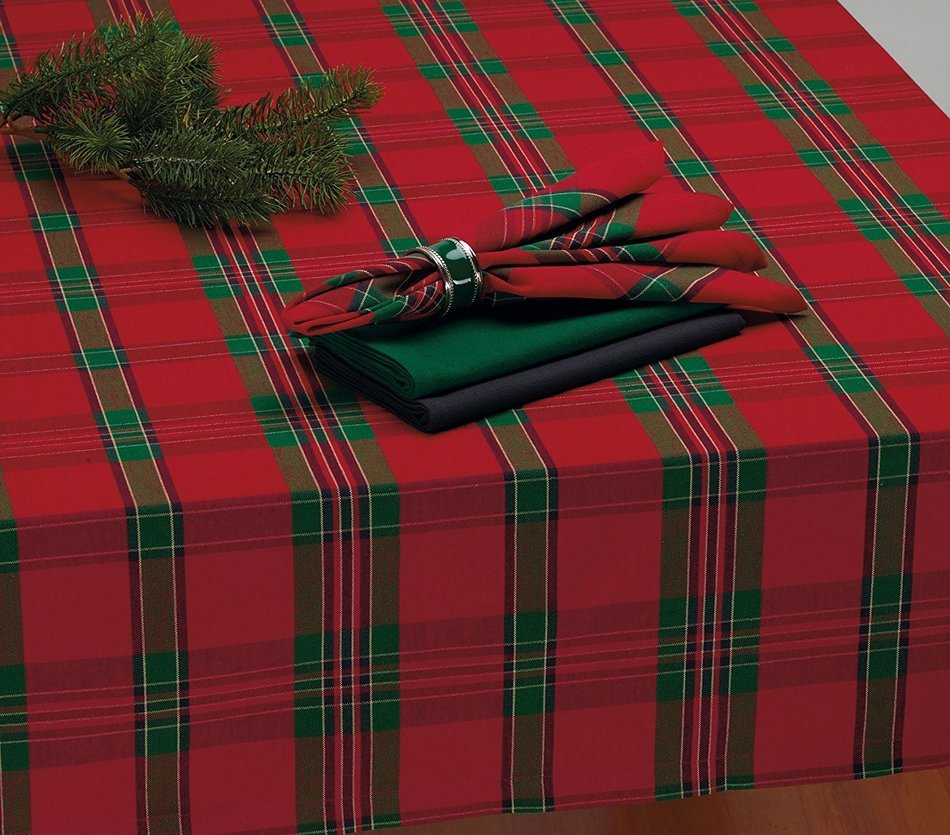 DII Christmas Holiday Holly Jolly Plaid Napkin, Set of 6 N67