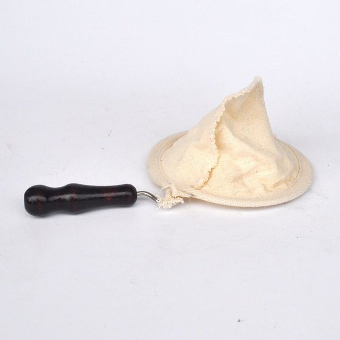 Lautechco Coffee Filter Baskets, Wood Handle, Flannel Hand Coffee Filters, Drip Filter Bag, Tea Bag N4