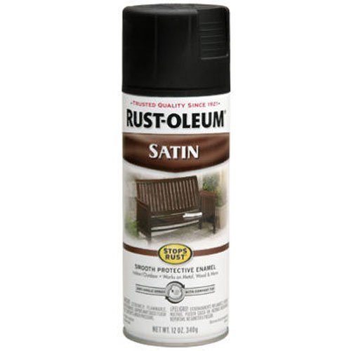 Rust-Oleum 7777830 Satin Enamel Spray, 12-Ounce, Black by Rust-Oleum