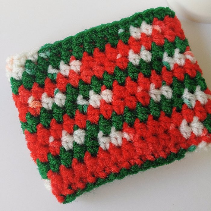 Travel Mug Coffee Sleeve Red White Green