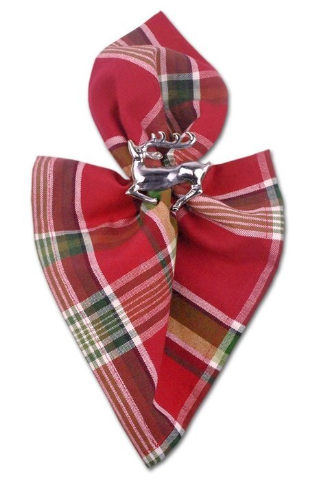 DII Christmas Holiday Holly Jolly Plaid Napkin, Set of 6 N84
