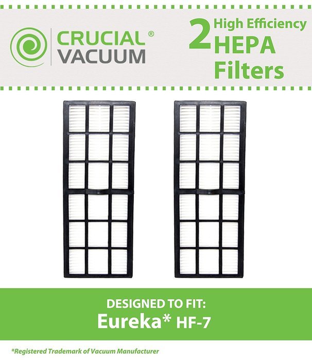 2 Eureka HF-7 HEPA Filters, Designed To Fit Eureka HF-7 (HF-7) Series Uprights, Compare To Part # 61850, 61850A...