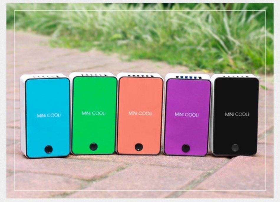 Willcome USB Powered Portable Mini Air Conditioning Fan Chargeable Hand-held No Leaf Fan Air Conditioner Cooling... N18