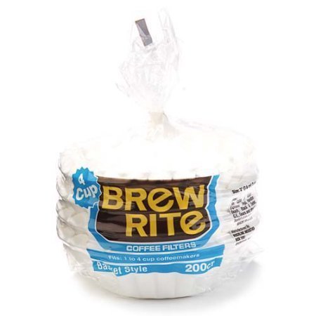 4-Cup Disposable Coffee Filters, Basket Style, 200 counts