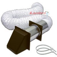 Lambro Industries 1312B 4 In. x 5 Ft. Vinyl Vent Kit, Brown