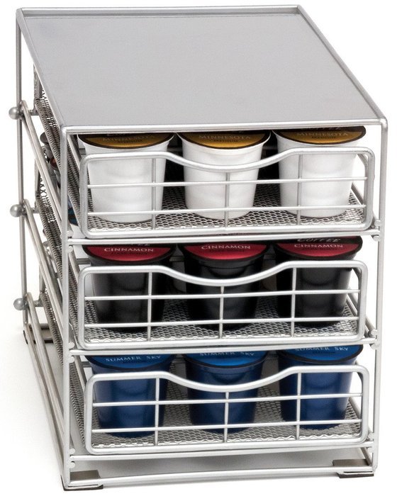 Lipper International 8670G In-Cabinet Coffee Pod Drawer, Grey