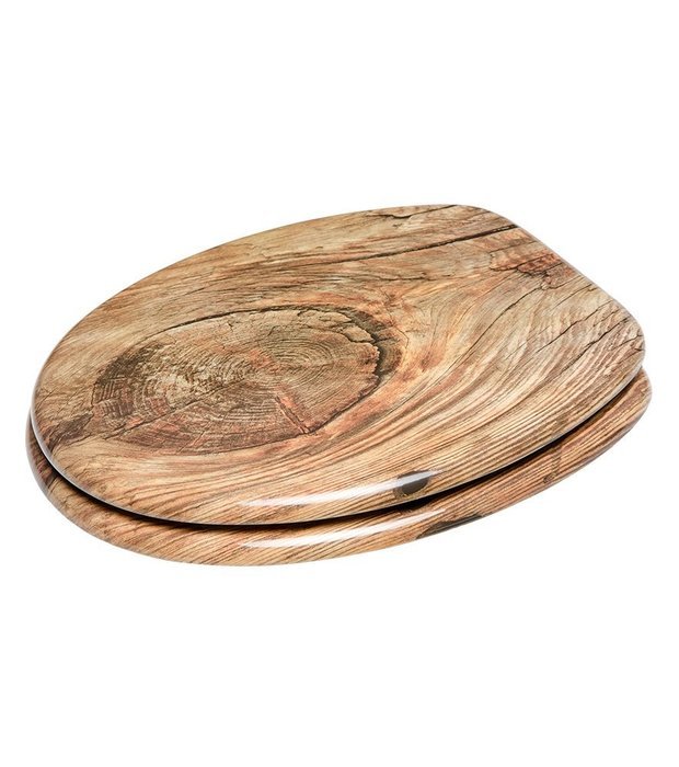 Soft Close Toilet Seat | Many Different Designs | Stable Hinges | Easy to mount surface (Rustic) by Sanilo N2