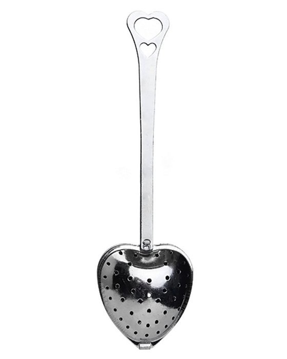C-Pioneer Heart Shape Stainless Steel Tea Infuser Spoon Strainer Steeper Handle Shower