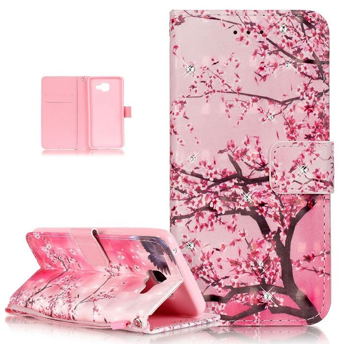 Galaxy A5 2016 Case,ikasus Shiny Glitter Diamond Colorful Art Painting PU Leather Flip Wallet Pouch Stand Credit... N14