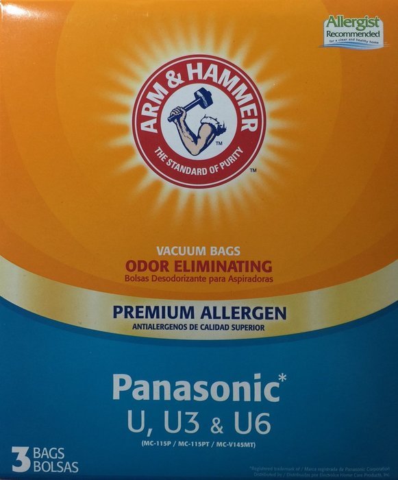 Arm & Hammer Odor Eliminating Vacuum Bags Panasonic U, U3 & U6 N3